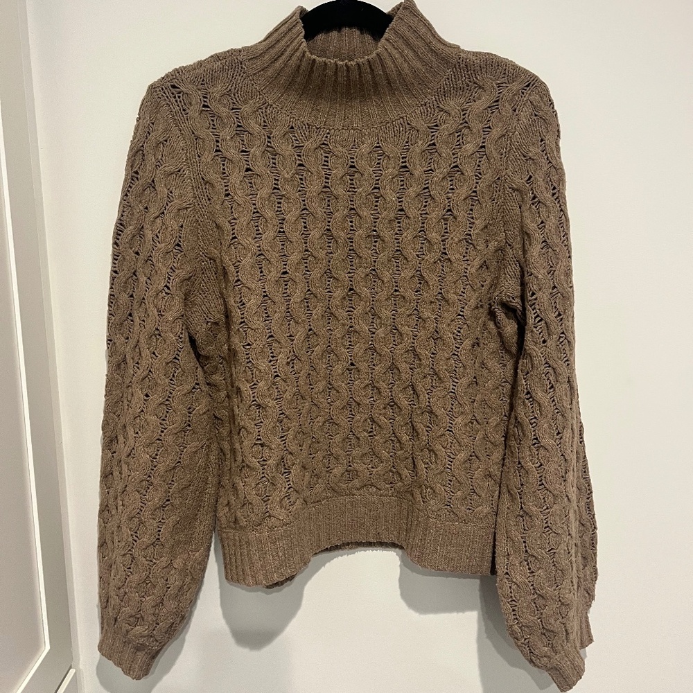Gentle Fawn Tan Cable Knit Sweater